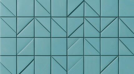 Geometric Pattern of Triangular Tiles in Soft Blue Color