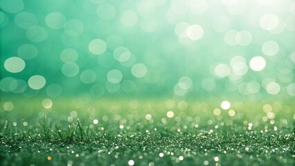 Obraz premium Green bokeh style background with glow effect and bokeh. 