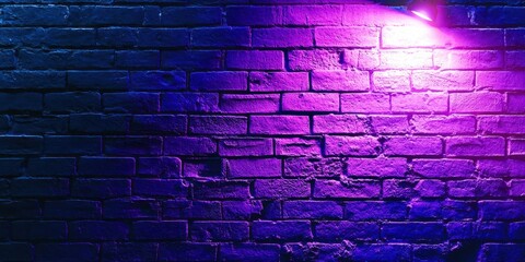 Brick wall with a purple hue