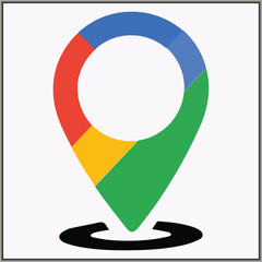 location locator icon bundle with color design 
