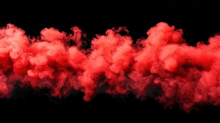 Fototapeta premium Vibrant Red Smoke Effect on Black Background for Creative Projects