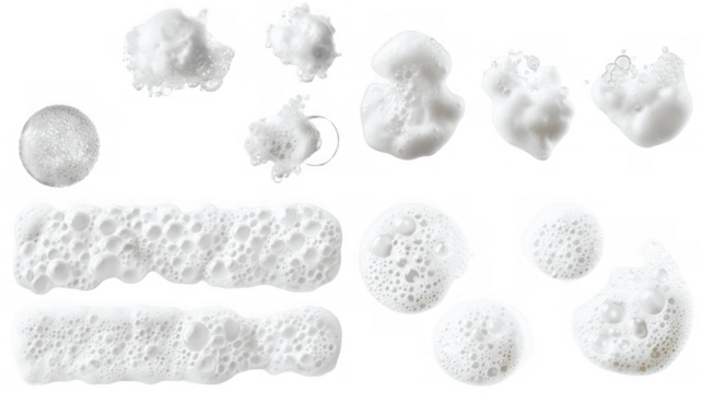 A Delicate Display of Creamy Foam Patterns