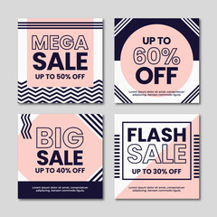 modern square sale banner template