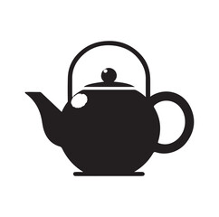 tea kettle silhouette vector illustration