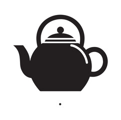 tea kettle silhouette vector illustration