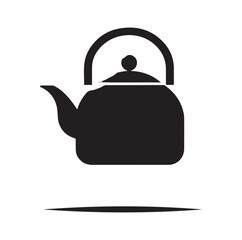 Obraz premium tea kettle silhouette vector illustration