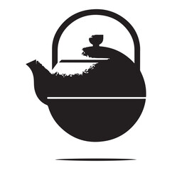 tea kettle silhouette vector illustration