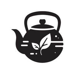 tea kettle silhouette vector illustration