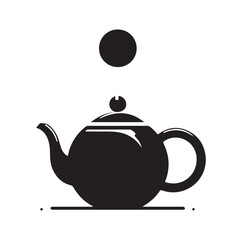 tea kettle silhouette vector illustration