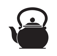 tea kettle silhouette vector illustration