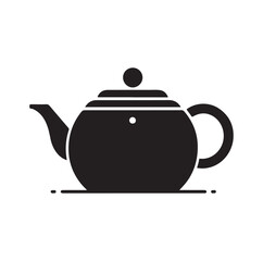 tea kettle silhouette vector illustration
