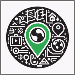 location icon design vector in a white background 