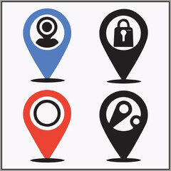 location icon design vector in a white background 