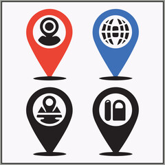 location icon design vector in a white background 