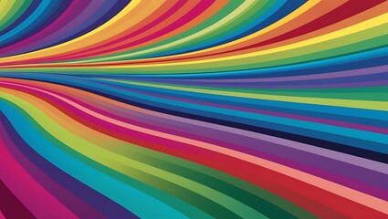 Colorful Rainbow Stripes Abstract Design