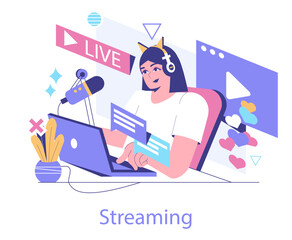 Esport. Flat Vector Illustration