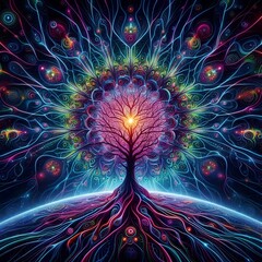 surrealist light tree 75