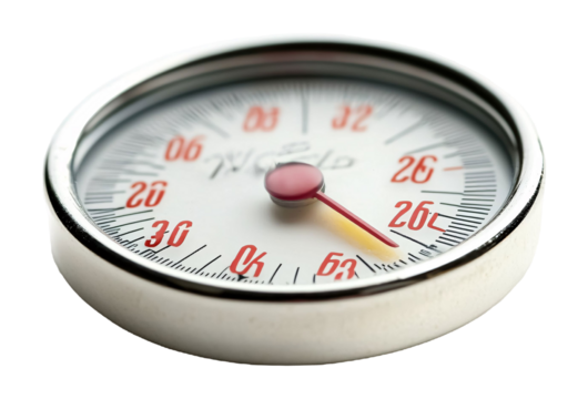 Oven Thermometer for Accurate Cooking - Isolated on White Background