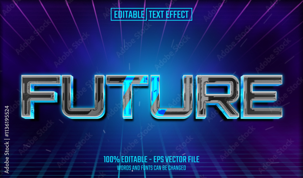 Poster future editable text effect