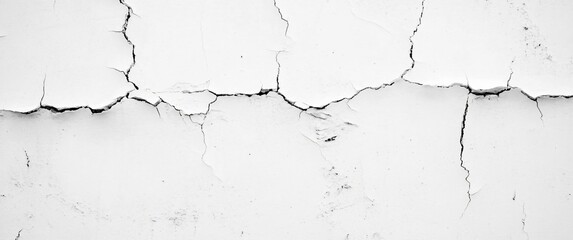 Cracked White Wall Texture Background Seamless Pattern