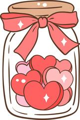 Valentine's Day Sweet Treats Vector Illustration
