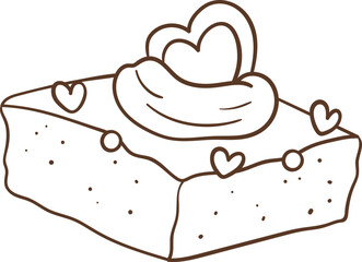 Valentine's Day Sweet Treats Vector Illustration