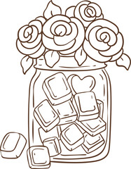 Valentine's Day Sweet Treats Vector Illustration