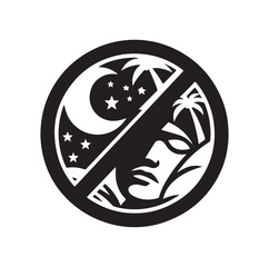 do not disturb sign icon silhouette vector illustration