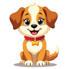 cute cartoon vector dog