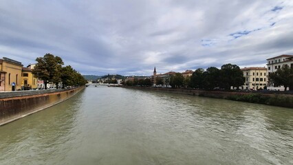 Verona, Italy, 10.05.2024, landscape with river