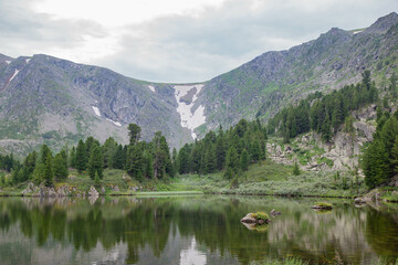 Fototapeta premium Karakol lakes, lake number four. Altai Republic, Russia