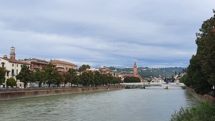 Verona, Italy, 10.05.2024, landscape with river