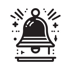 school bell silhouette vector illustration