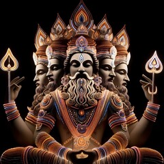 
illustration of the god brahma 96