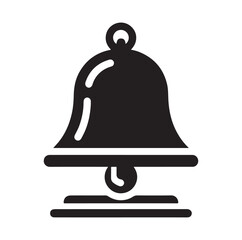 school bell silhouette vector illustration
