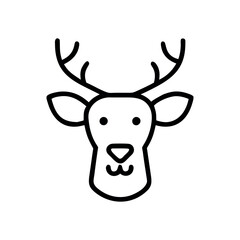 Deer head vector Art, Icon, Logo and Graphics. Deer head outline and line art design. vector illustration.