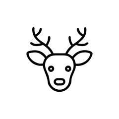Deer head vector Art, Icon, Logo and Graphics. Deer head outline and line art design. vector illustration.