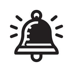 school bell silhouette vector illustration