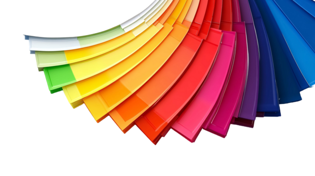 Colourful Paint Palette for Mixing & Painting - Isolated on White Background