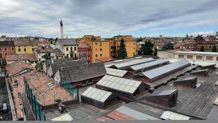 Verona, Italy, 10.05.2024, view from above on the roofs of houses