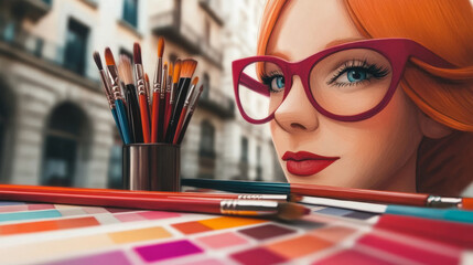 A powerful digital drawing software interface with various brushes and color palettes displayed