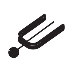Tuning Fork silhouette vector illustration