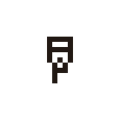 Obraz premium Letter A and p square geometric symbol simple logo vector