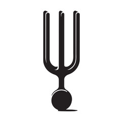 Tuning Fork silhouette vector illustration