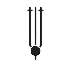 Tuning Fork silhouette vector illustration