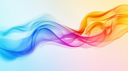 A lively composition featuring radiant waves of color in a natural gradient, with fluid forms and dynamic energy mimicking the flow of nature