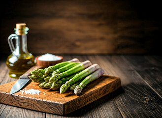 Rustic Kitchen Still Life with Asparagus
