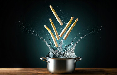 Floating Asparagus with a Splash