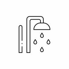 Obraz premium bathroom shower icon sign vector