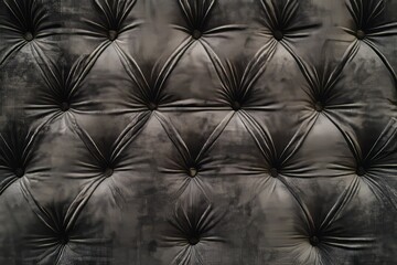 Fototapeta premium Soft velour upholstery fabric texture featuring tufted design with deep indentations and rich color depth in a luxurious pattern
